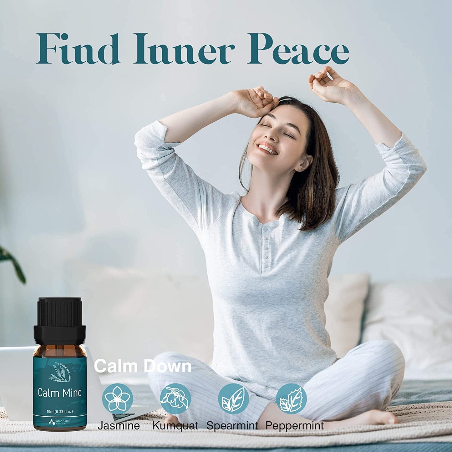 Essential Oils, Well-Being Diffuser Oils Gift Set, 6X10Ml | Includes Calm Mind, Sweet Dreams, Happy, Relax, Air Freshening, Immunity, Essential Oil Set for Diffusers for Home