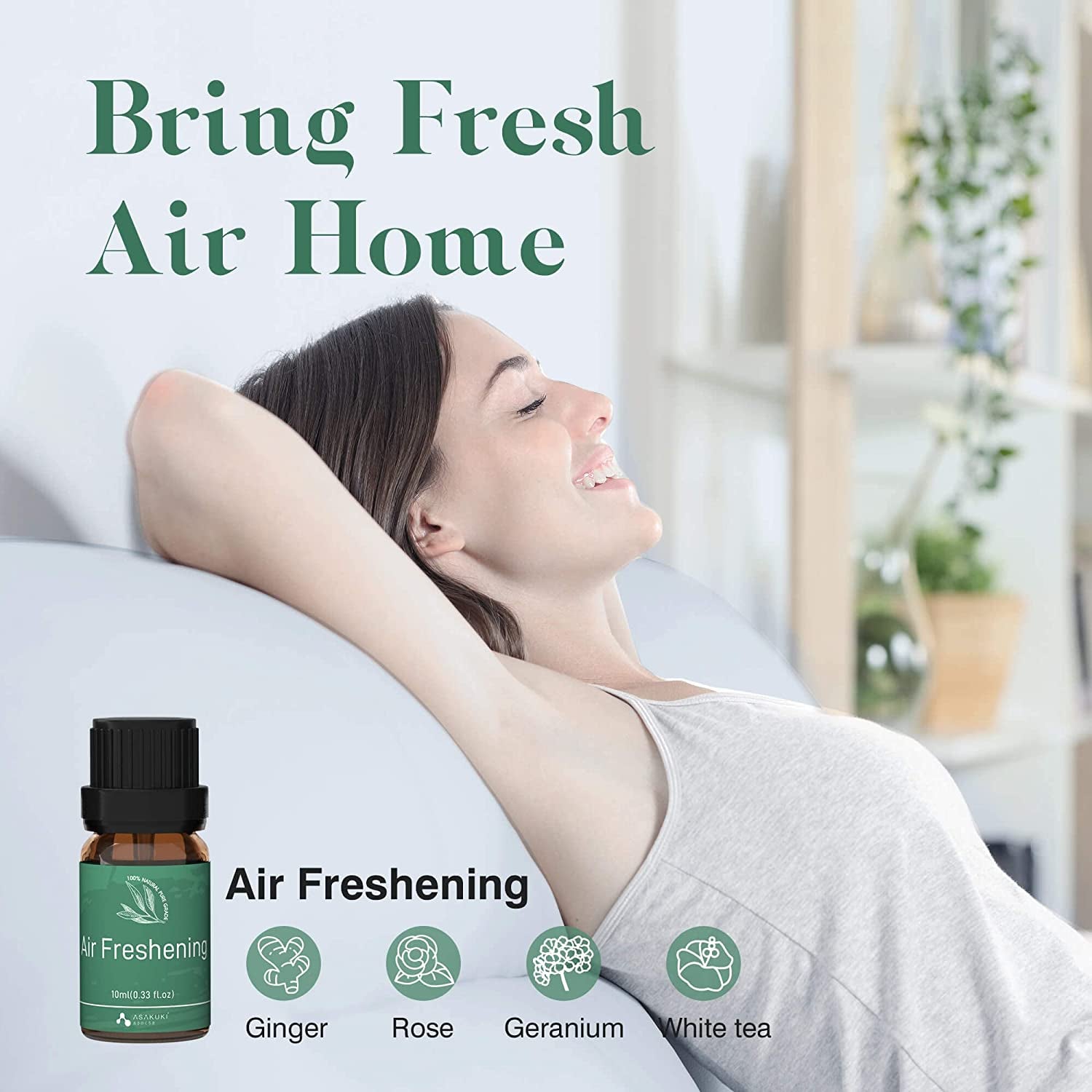 Essential Oils, Well-Being Diffuser Oils Gift Set, 6X10Ml | Includes Calm Mind, Sweet Dreams, Happy, Relax, Air Freshening, Immunity, Essential Oil Set for Diffusers for Home